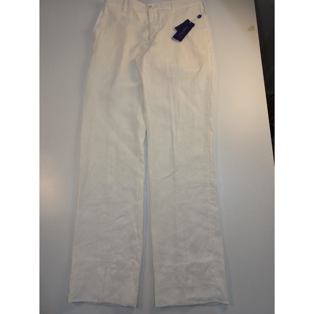 Ralph Lauren Purple Lable NWT, Pristine Pants White Size 32 Ready For Heming